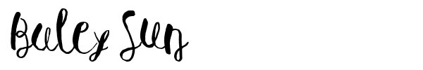 Baley Sun font preview